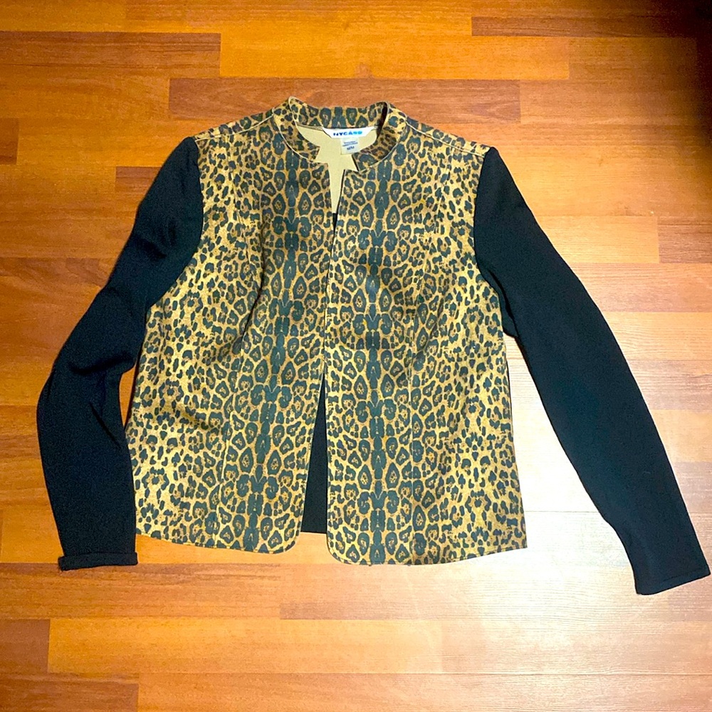 Black and leopard jacket